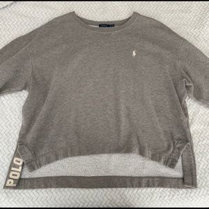 WOMENS CROPPED POLO SWEATER
